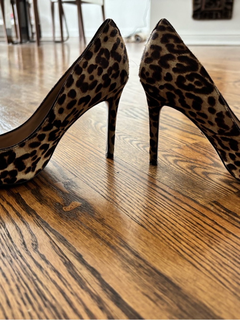 Sam Edelman Leopard Print Pointed Pumps - Brown/Black - Picture 5 of 5